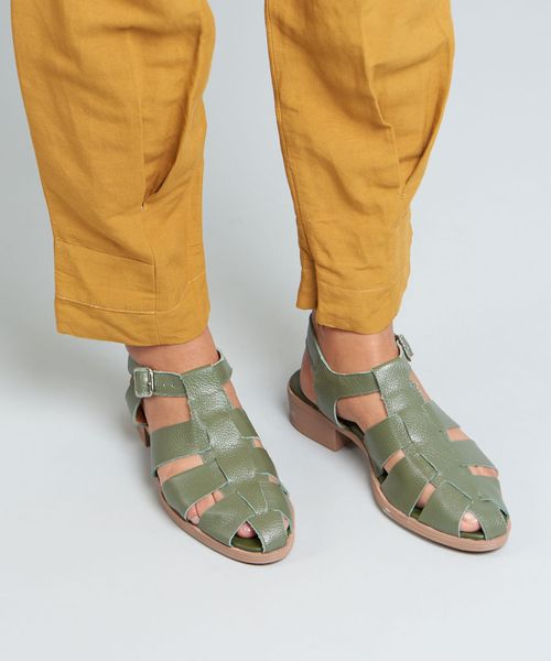 Rasteira Pescador Olivia - Verde Militar