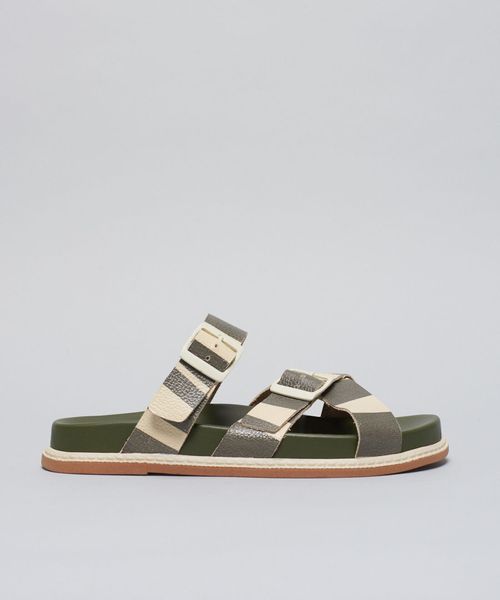 Rasteira Anatomica Listra Bold - Listra Verde Militar