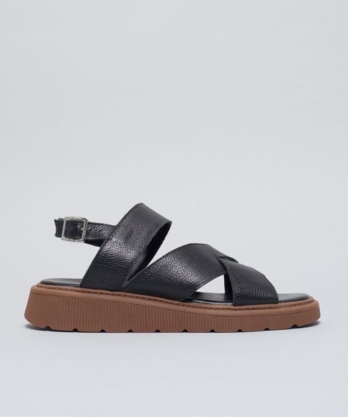 Flat Couro Marina - Preto