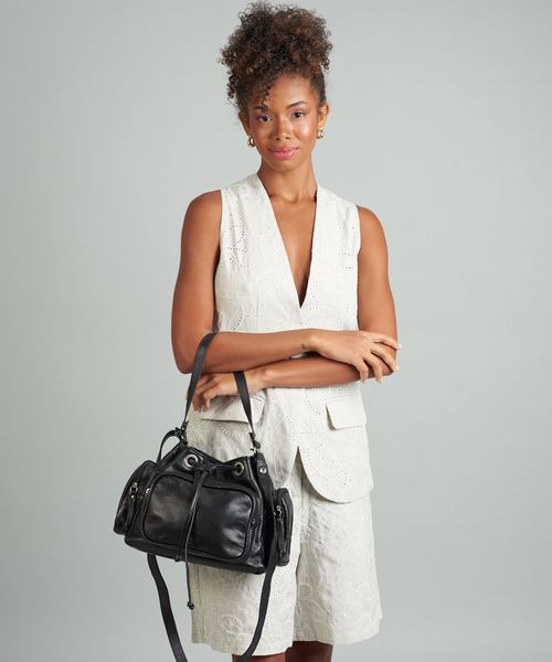 Bolsa m Saco Bolsos - Preto