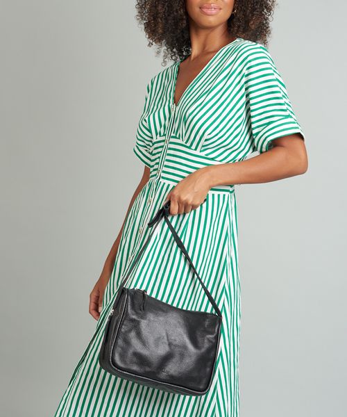 Bolsa m Couro Lena - Preto