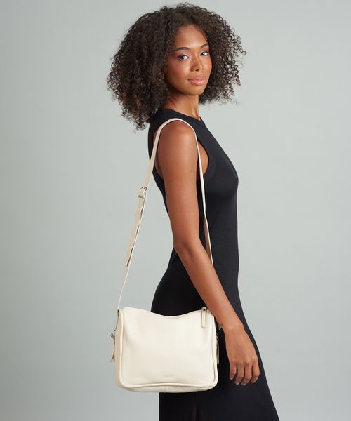 Bolsa m Couro Lena - Offwhite