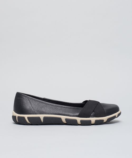 Sapatilha Frances Elastico Cruzado - Preto