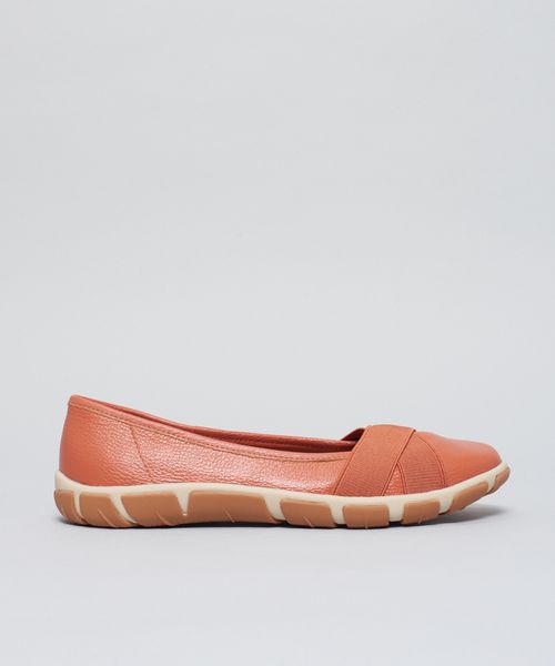 Sapatilha Frances Elastico Cruzado - Ocre