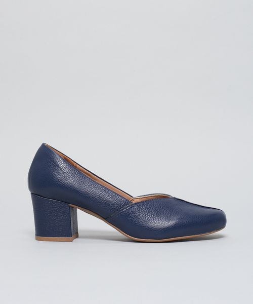 Scarpin Couro Nath - Navy