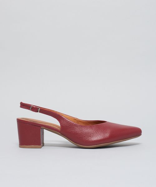Scarpin Mule Bico Fino - Merlot