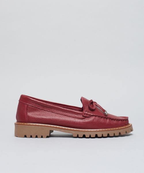 Mocassim Couro Marina - Merlot
