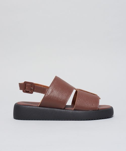 Flat Couro Giovana - Chocolate