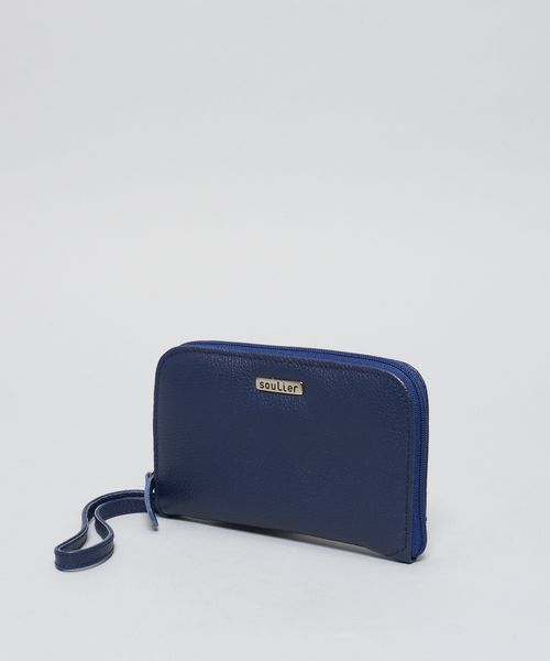 Carteira g Couro Retangular - Navy
