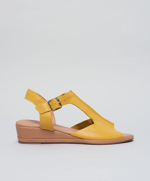 Anabela Couro Maria - Mostarda