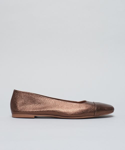 Sapatilha Couro Lia - Bronze