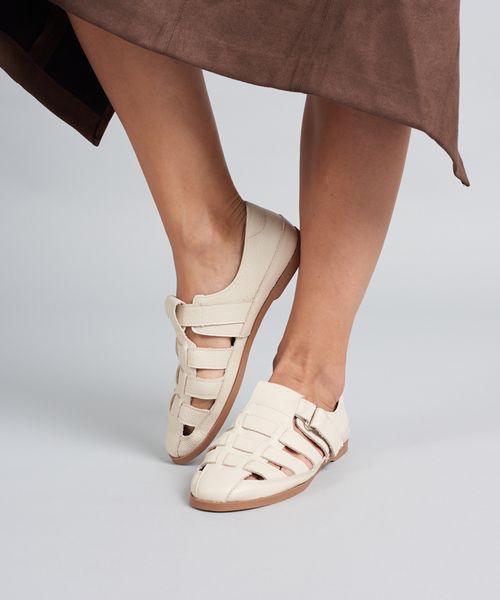 Sapatilha Couro Pescador - Offwhite