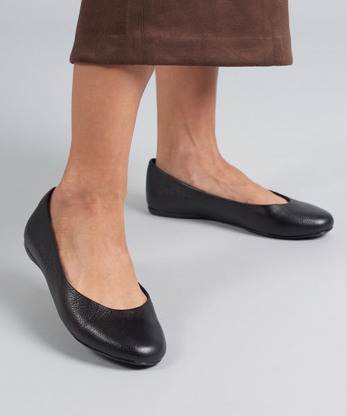 Sapatilha Couro Luana - Preto