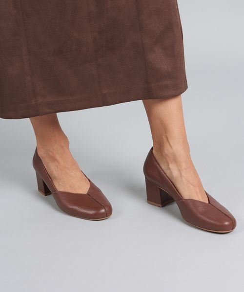 Scarpin Couro Nath - Chocolate