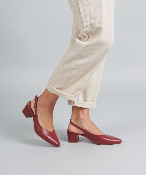 Scarpin Mule Bico Fino - Merlot