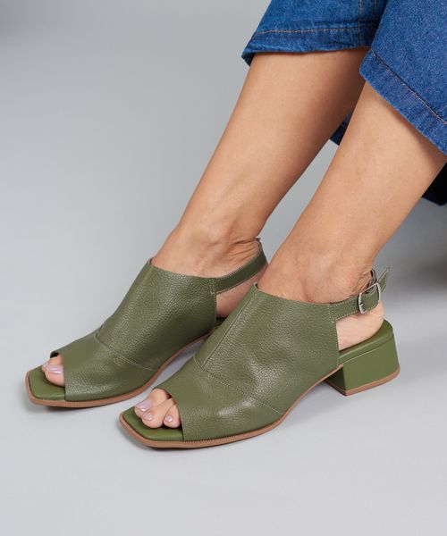 Sandalia Media Fechada Bel - Verde Militar