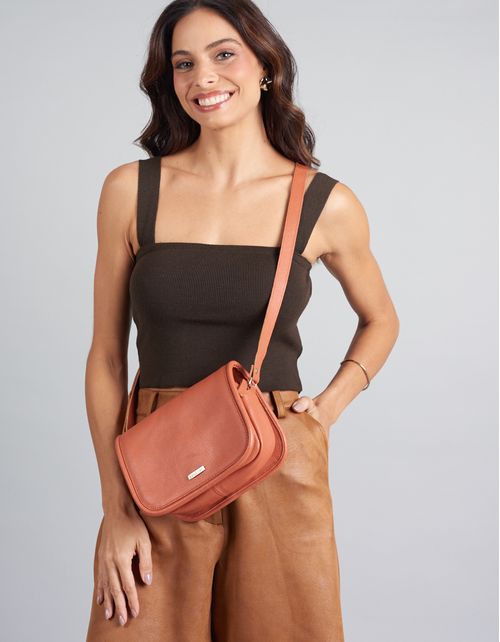 Bolsa p Couro Vivo - Ocre