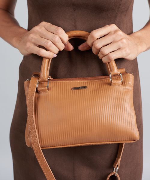 Bolsa p Couro Cotele - Caramelo