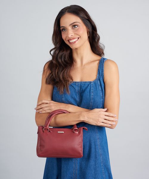 Bolsa p Couro Cotele - Merlot