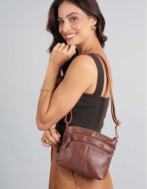 Bolsa p Couro Emilia - Chocolate