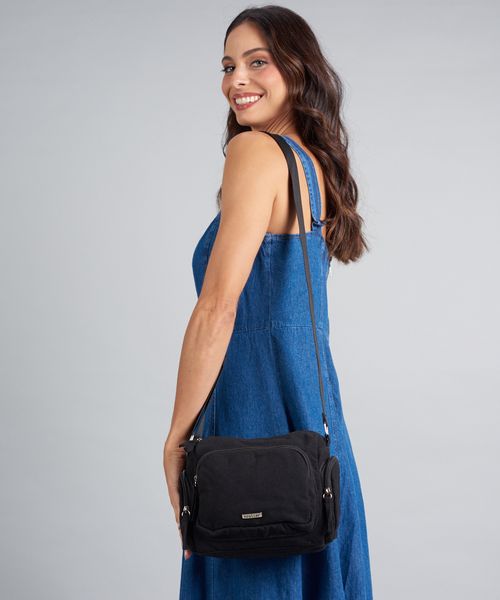 Bolsa p Bolsos Lona - Preto