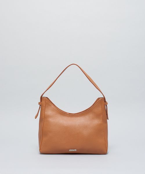 Bolsa m Couro 2 Alcas - Caramelo