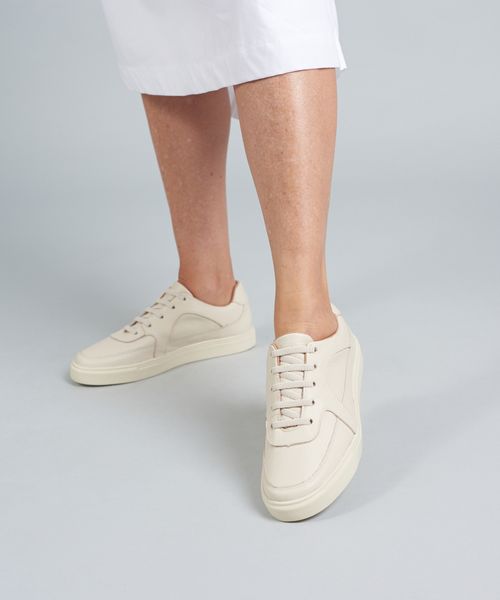 Tenis Couro Pepa Elastico - Offwhite