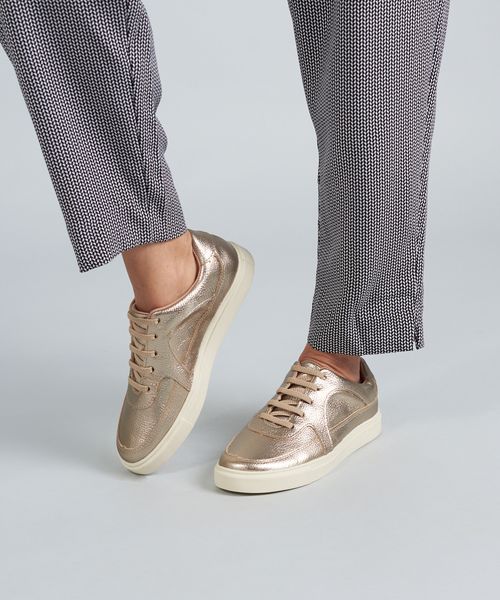 Tenis Couro Pepa Elastico - Prata Velho
