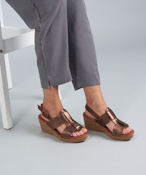 Anabela Couro Antonia - Bronze