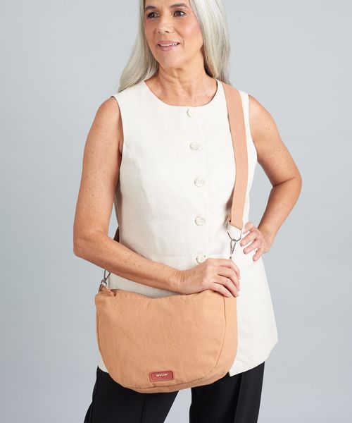 Bolsa Lona Cadarco Listra - Caramelo