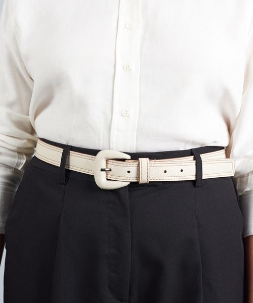 Cinto Pesponto Ivy - Offwhite