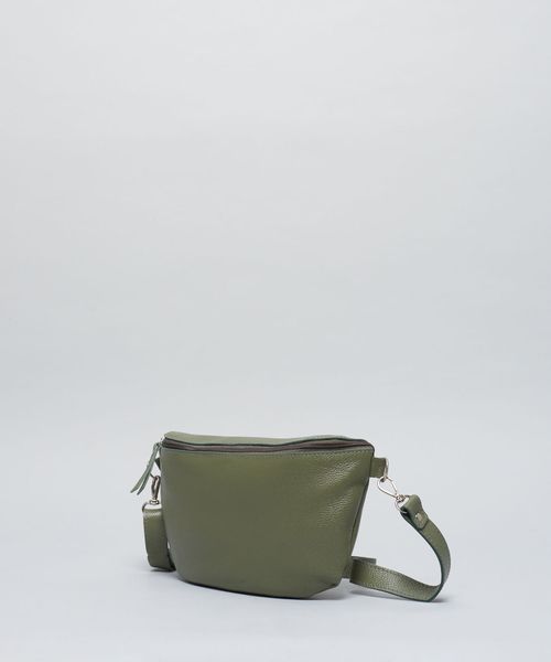 Bolsa p Couro Cadarco Listra - Verde Militar