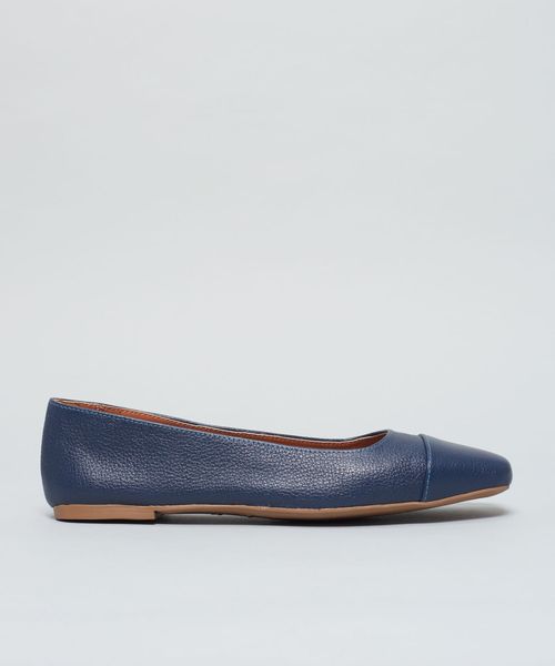 Sapatilha Couro Lia - Navy