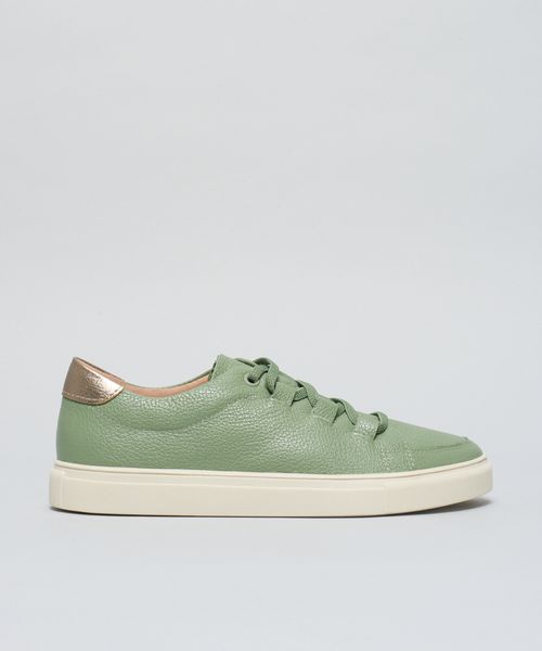 Tenis Couro Olivia - Pistache