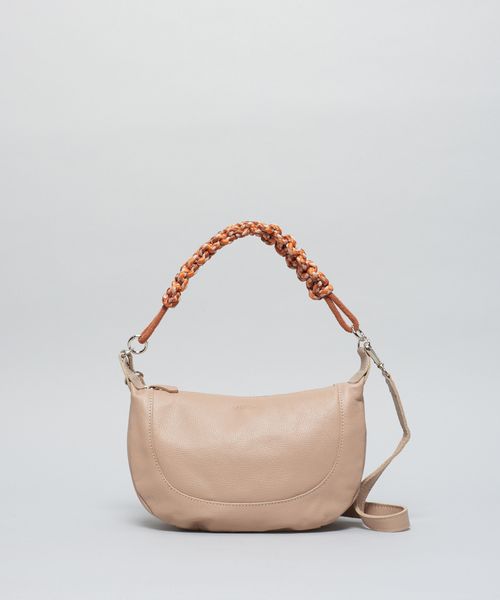 Bolsa m Couro Macrame - Avela