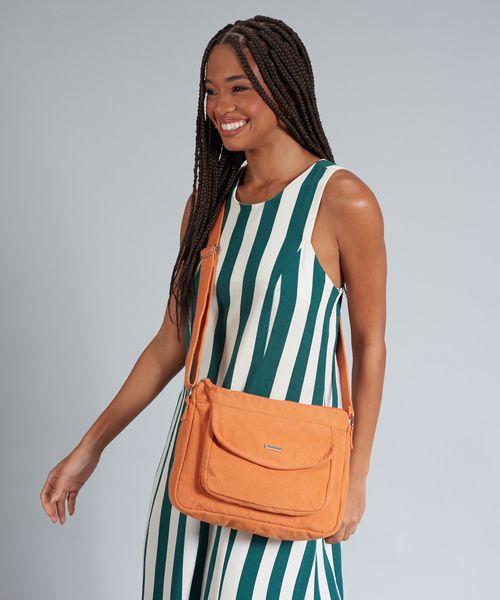 Bolsa Lona Ester - Tangerina