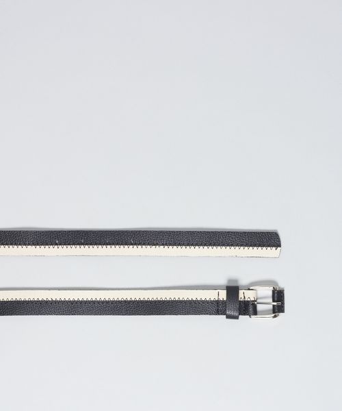 Cinto Duo Couro - Preto/Off White