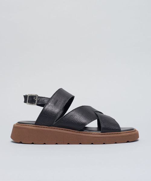 Flat Couro Marina - Preto