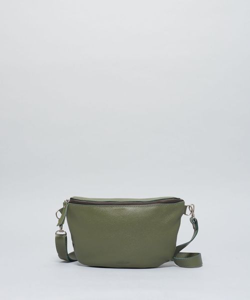 Bolsa p Couro Cadarco Listra - Verde Militar