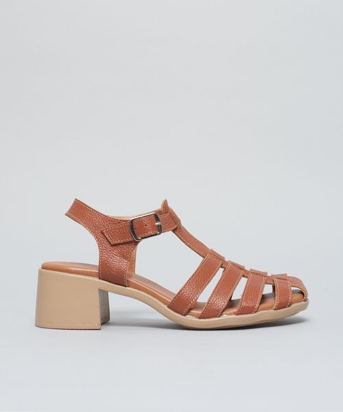 Sandalia Media Couro Pescador - Mousse