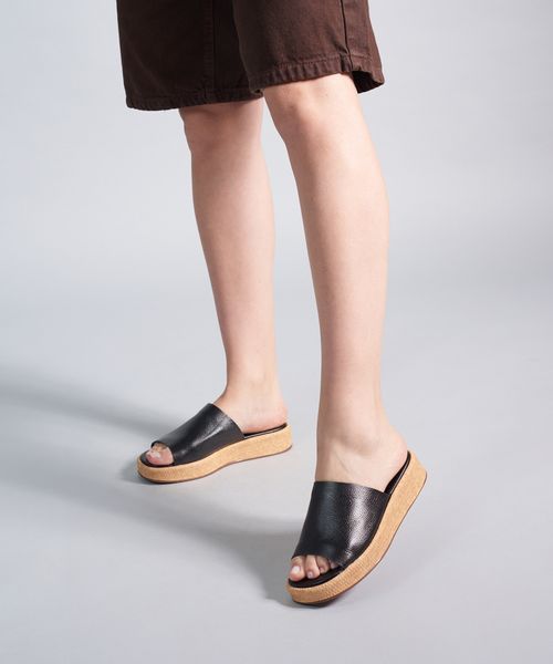 Flat Slide Rafia - Preto