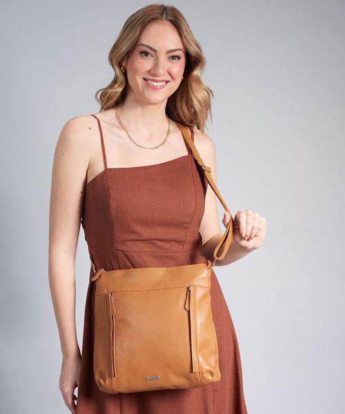 Bolsa m Couro Natalia - Caramelo