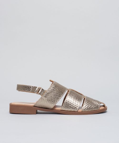 Rasteira Pescador Escama - Prata Velho