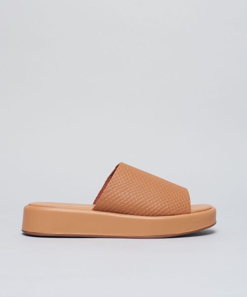 Flat Slide Escama - Caramelo