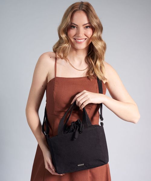 Bolsa p Lona Maria - Preto