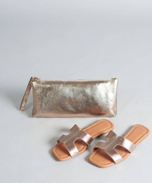 Kit Couro Helena - Prata Velho