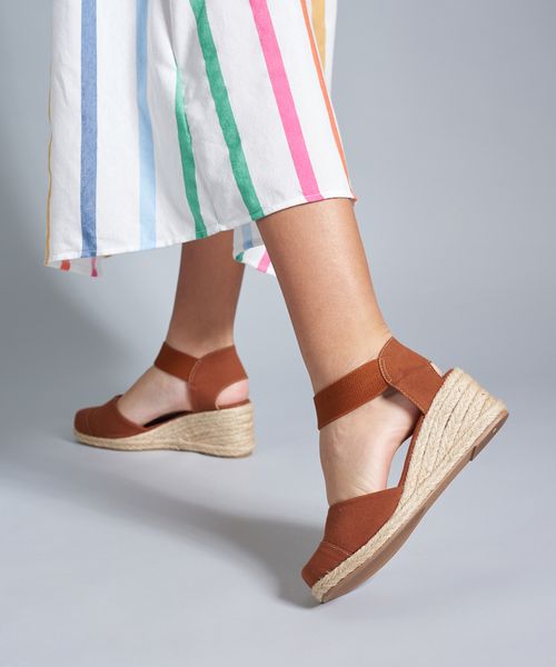 Anabela Fechada Elastico - Mousse