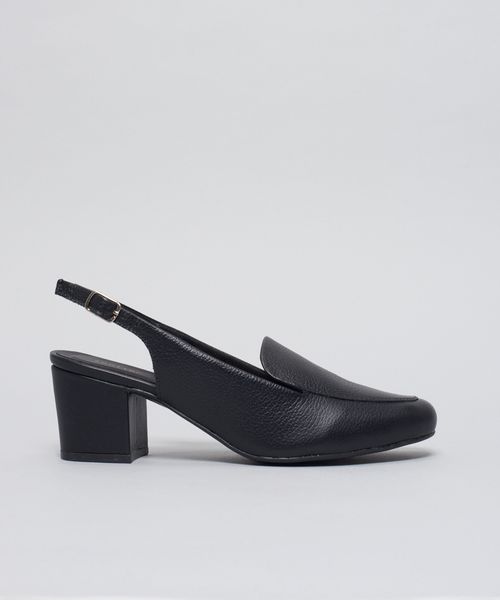 Scarpin Couro Antonia - Preto