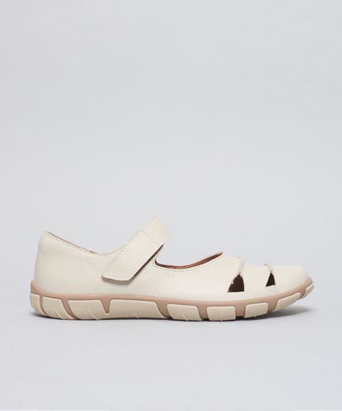 Sapatilha Frances Couro Isabel - Offwhite