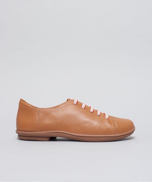 Tenis Couro Comfort Ellen - Caramelo